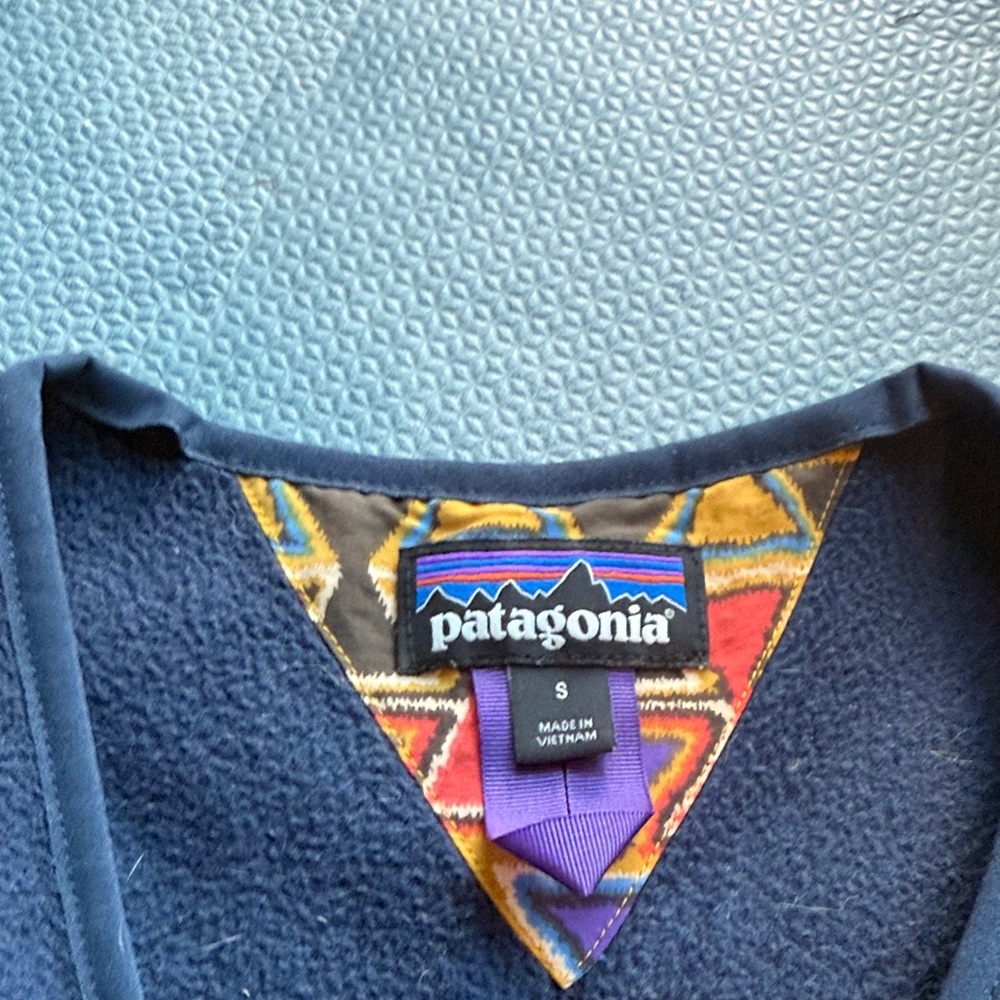 Patagonia synchilla patched jumpsuit - navy a small - Picture 3 of 7